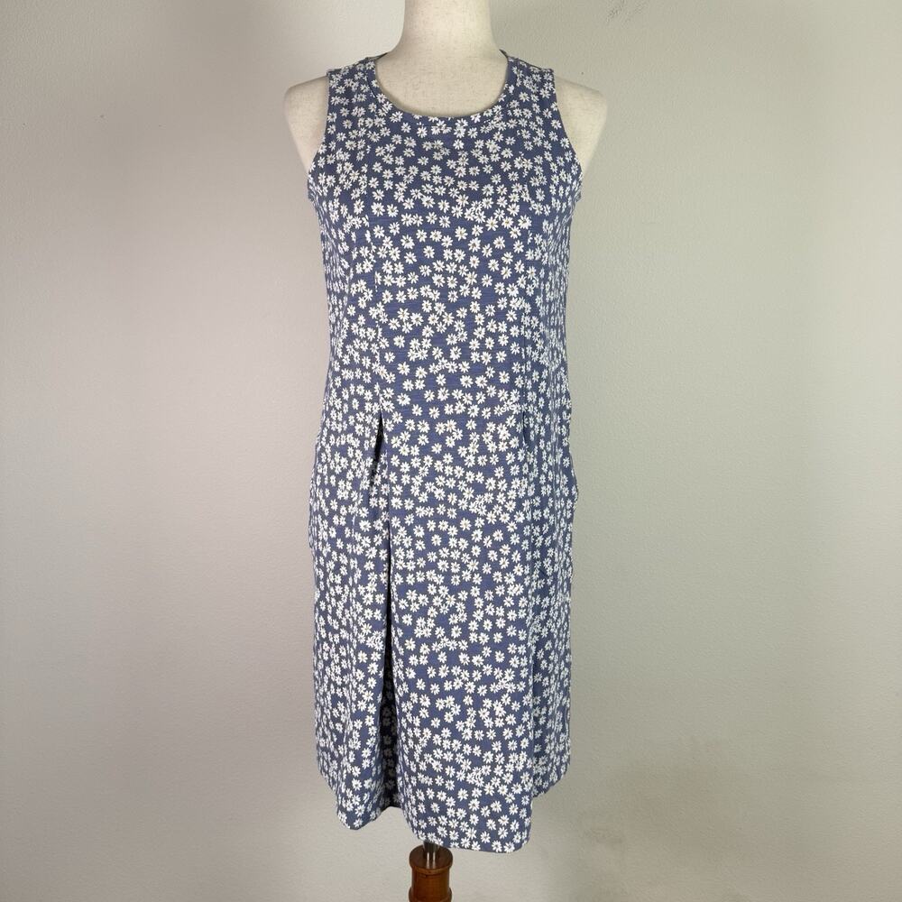J Jill Daisy‎ Dress Size XS Blue/White NWT Sleeveless Spring/Summer Cottagecore